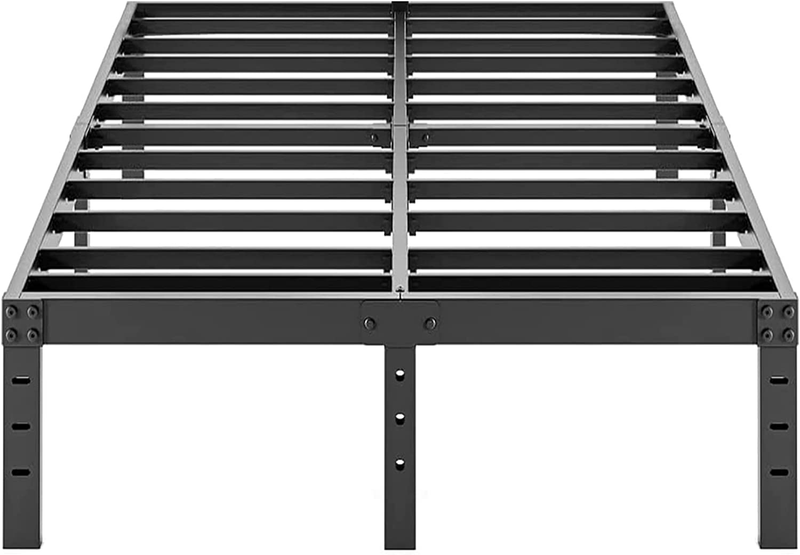 - 16 Inch Tall Black Basic Anti Squeak Steel Slats Pla