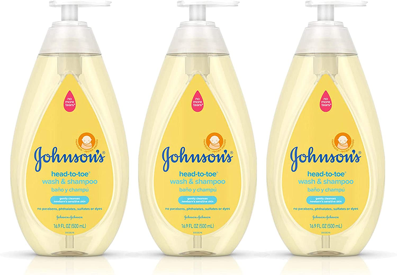 Johnson'S Head-To-Toe Gentle Baby Body Wash & Shampoo, Tear-Free, Sulfate-Free &