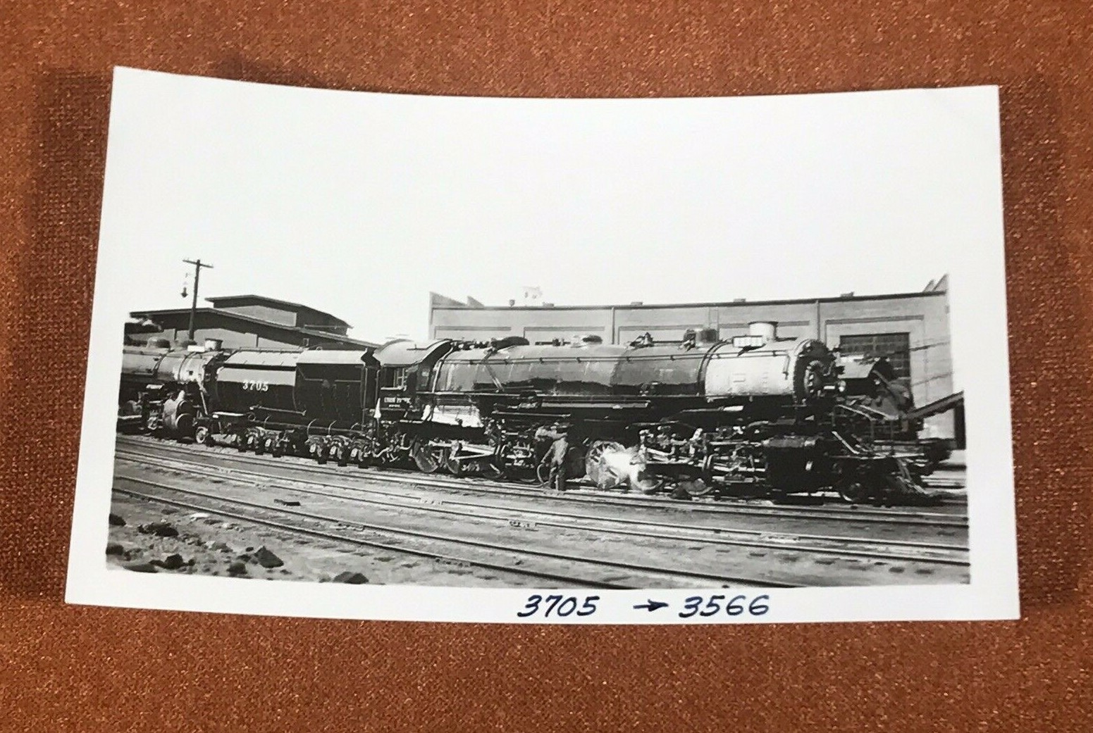Union Pacific Railroad Engine Locomotive 3705 Antique Photo Union Pacific Railroad Engine Locomotive 3705 Antique Photo