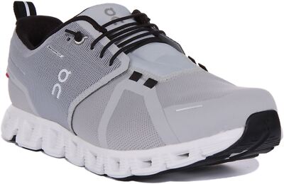 Pre-owned On Running Cloud 5 Waterproof Reflective Logo Running Shoe Grey Mens Us 7 - 13