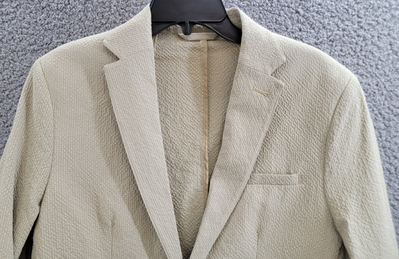 Alfani Classic-Fit Textured Seersucker Jacket Men's S Twill Notch Lapel L/S - Picture 3 of 19