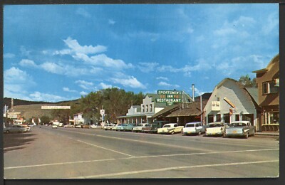 1961 Bridgeport CA Downtown View Historic Vintage Postcard M1515a