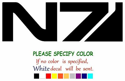 Mass Effect N7 Graphic Die Cut decal sticker Car Truck Boat Window Laptop 7''