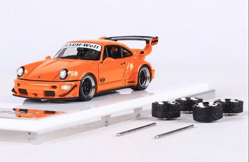 TPC 1/64 RWB 964 CALI VINTAGE オレンジ色 Fast Speed 1/64 Scale Porsche RWB 964 Orange Diecast Car