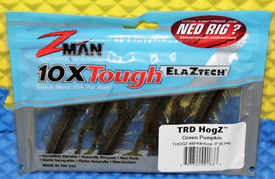 Z-MAN 10XTough ELAZTECH TRD HogZ Size 3'' Series 6-PK CHOOSE YOUR COLOR!