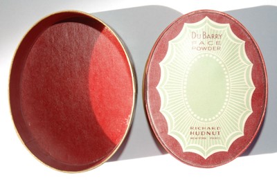 VINTAGE 1940's DUBARRY FACE POWDER ORIGINAL BOX PEACH 2 oz MAKEUP NOS