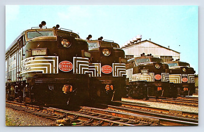 Postcard New York Central FA-1 FA-2 Syracuse New York DeWitt Engine House