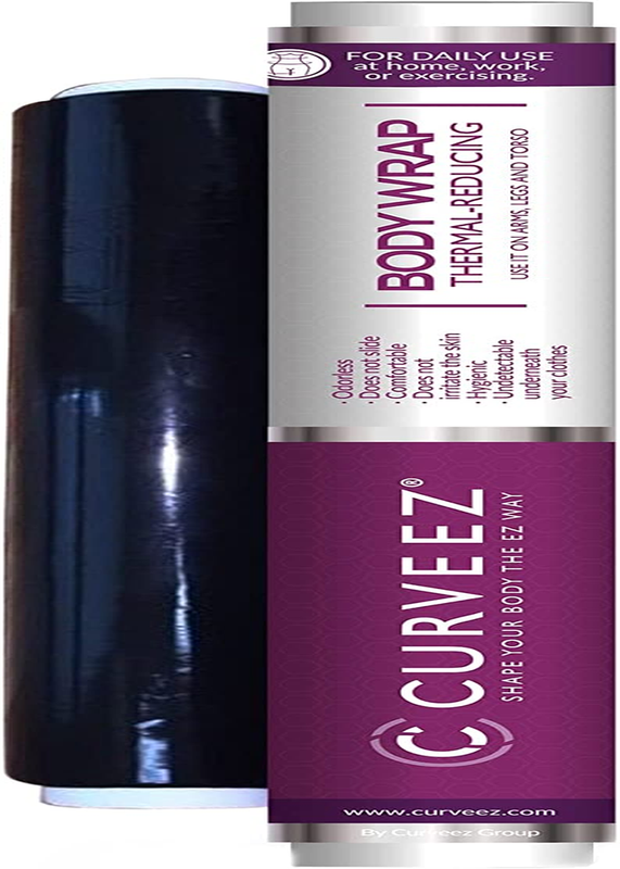Black Osmotic Plastic Body Wrap, Workout & Sweat Enhancer Stomach Wrap Reduces C