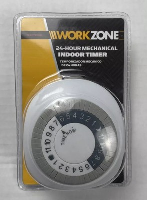 Woods WorkZone 24-Hour Mechanical Timer Programmable for Indoor Use