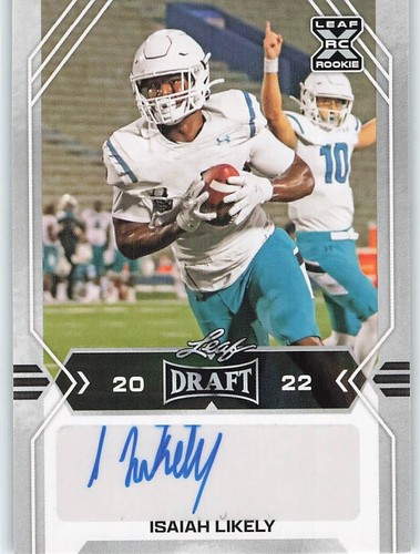2022 Leaf Ultimate Draft Isaiah Likely #BA-IL1