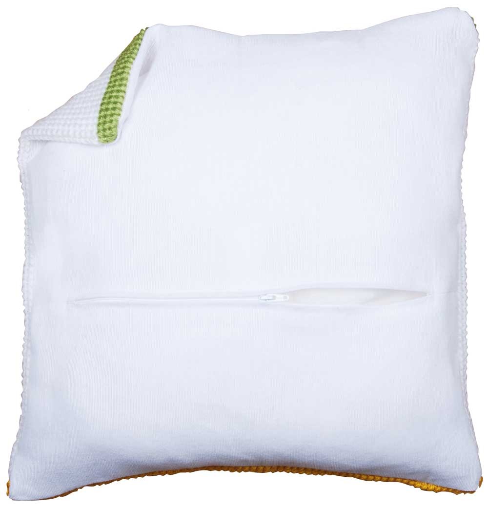 Vervaco Cushion Back with Zipper - White, 45 x 45 cm, DIY