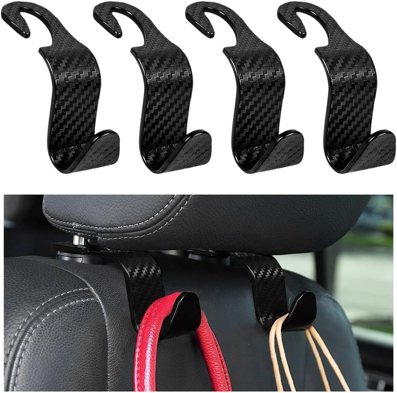 Car Seat Headrest Hook 4 Pack Back Seat Hanger Organizer Universal Purse Coat