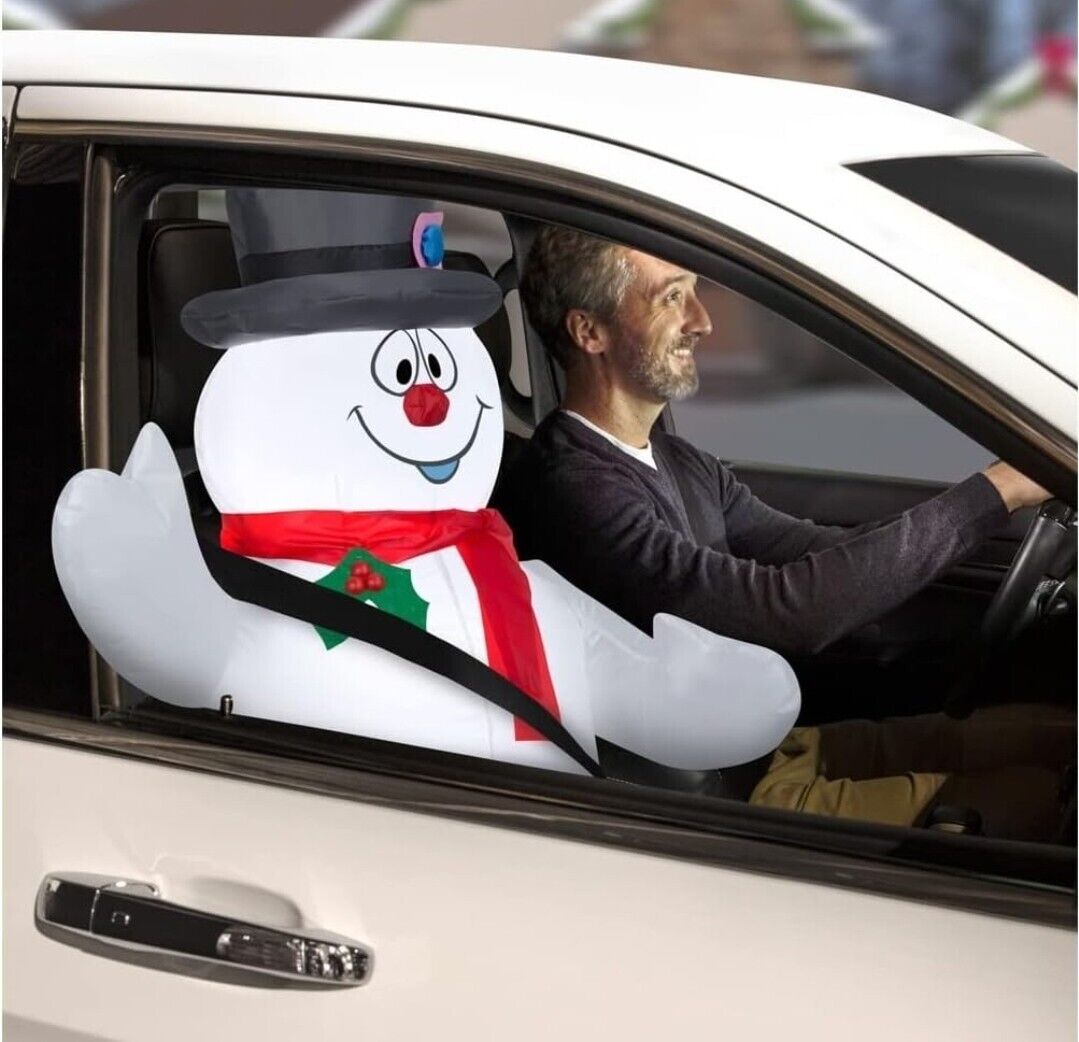 NEW Gemmy Frosty the Snowman Air-blown Car Buddy 3' Christmas Holiday Inflatable