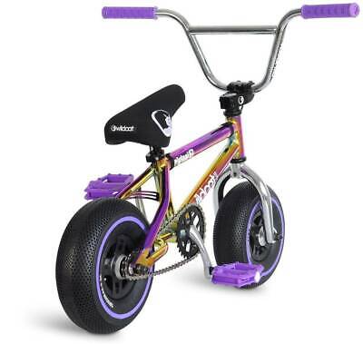 WILDCAT Royal Original 2A Mini BMX Bike - Purple/Neochrome/Silver OHNE BREMSE