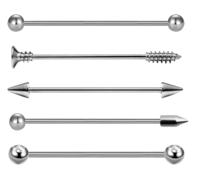 Industrial earrings surgical steel deals