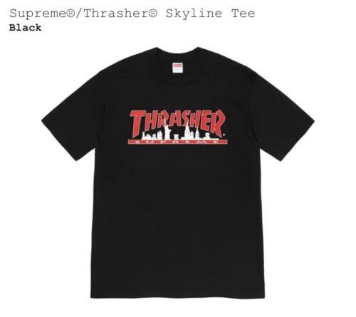 Brand New Supreme x Thrasher Skyline Box Logo Tee Black Brand New Supreme x Thrasher Skyline Box Logo Tee Black