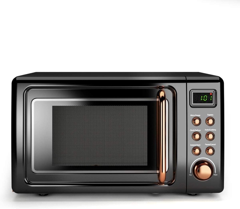 Retro Countertop Microwave Oven, Large 0.7Cu.Ft, 700-Watt, Cold Rolled Steel Cou