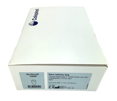 10 Coloplast 15695 SenSura 1-Pc CTF 5/8''- 1-1/4'' w/Filter Ex. 11/24-26 *See Note