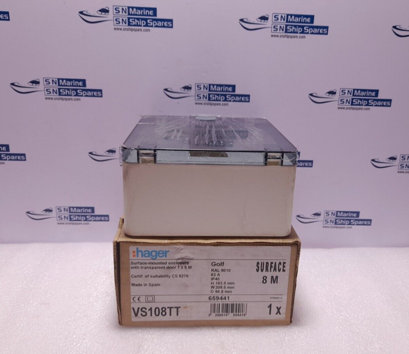 Hager Vs108tt Surface MontÃ© Enceinte Avec Transparent Porte 1x8 M