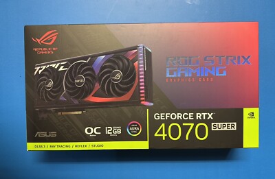 ASUS ROG Strix GeForce RTX 4070 SUPER OC Edition Gaming Graphics Card GPU