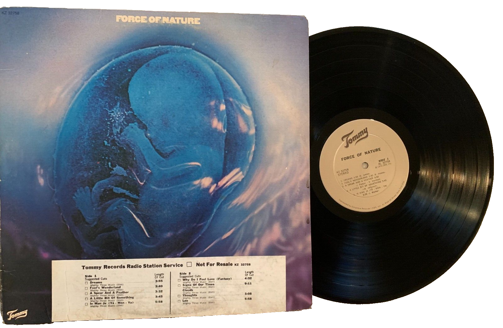 Force of Nature, Self-Titled, Vinyl LP Tommy KZ 32758 Record