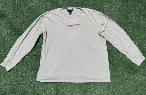 POLO SPORT RALPH LAUREN　90s　ラガーシャツ　XL Vintage 90s Polo Sport Ralph Lauren Red/Black/Blue Logo Long