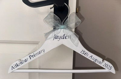 Personalised Kids First Day of School/Nursery Hangers keepsake gift