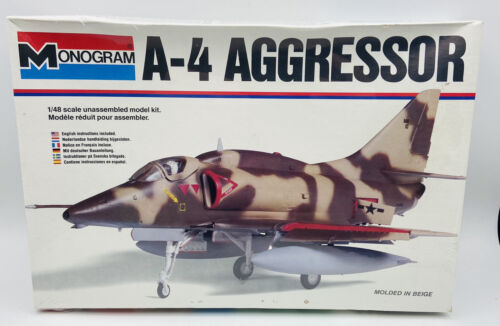 Monogram A-4 Aggressor 1/48 Model Kit 5411 NEW SEALED VINTAGE 1979 Monogram A-4 Aggressor 1/48 Model Kit 5411 NEW SEALED VINTAGE 1979