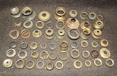 APPROXIMATELY 55 OLD STAMPED BRASS SEATING RINGS, #2410