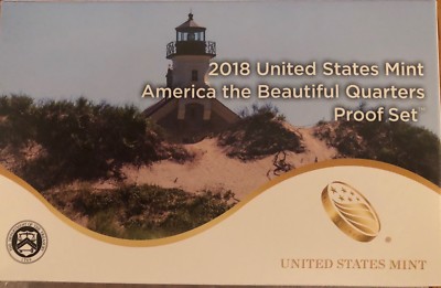 2018 US Mint America the Beautiful Quarters Proof Set - COA & Box -BRAND NEW