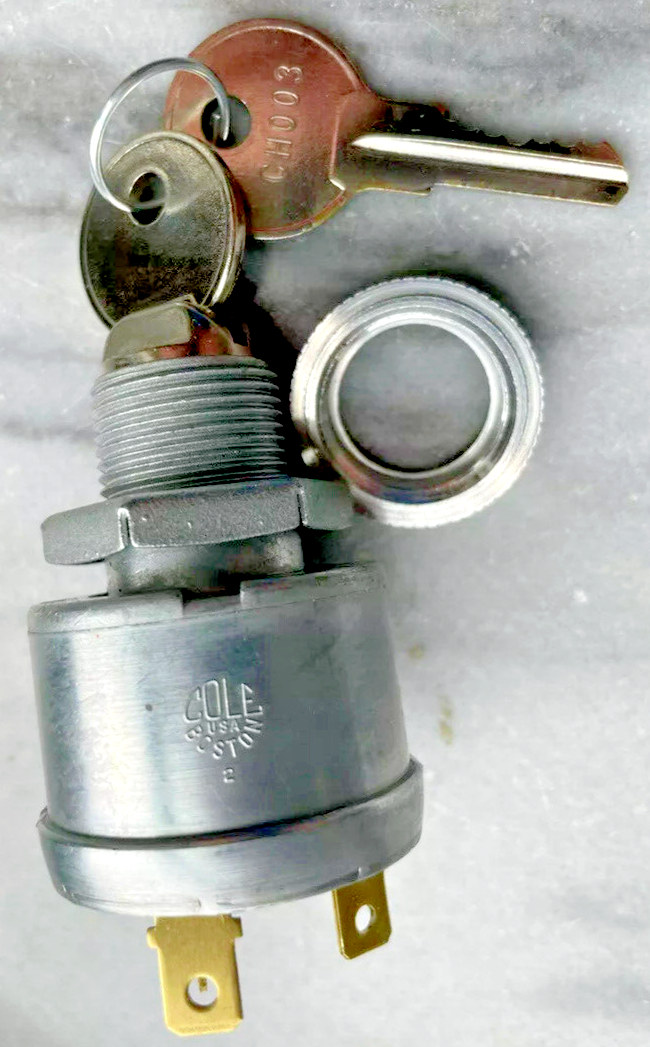 COLE BOSTON Ignition Key Switch for Golf Cart 4 Prong, USA Made, OEM, NEW COLE BOSTON Ignition Key Switch for Golf Cart 4 Prong, USA Made, OEM, NEW