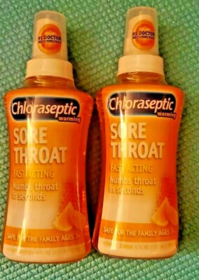 2 PACK CHLORASEPTIC SORE THROAT FAST ACTING NUMB THROAT IN SECONDS