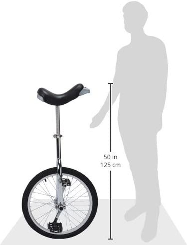 20 Inch Wheel Chrome Unicycle with Alloy Rim