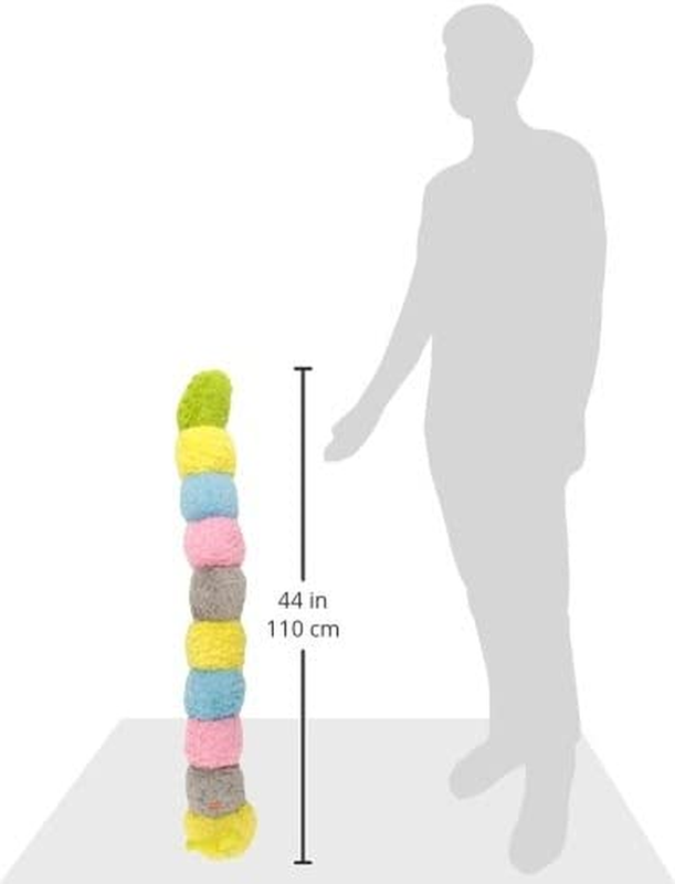Pastel Caterpillar 35-Inch Squeak Toy for Dogs