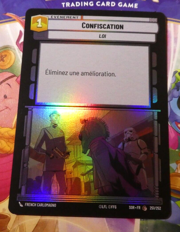 Star Wars Unlimited Card Sor Game Carte Holo Foil Confiscation 251/252 Fr Mint