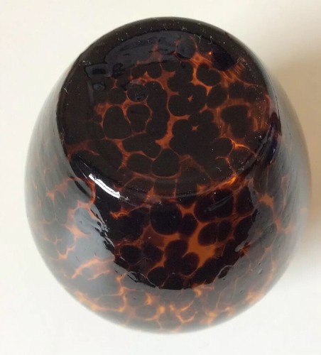 Amber Tortoise Shell Glass Vase