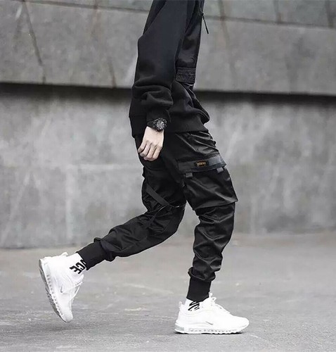 Niepce Techwear Matte Black Pants Streetwear Urban Casual Trouser Joggers