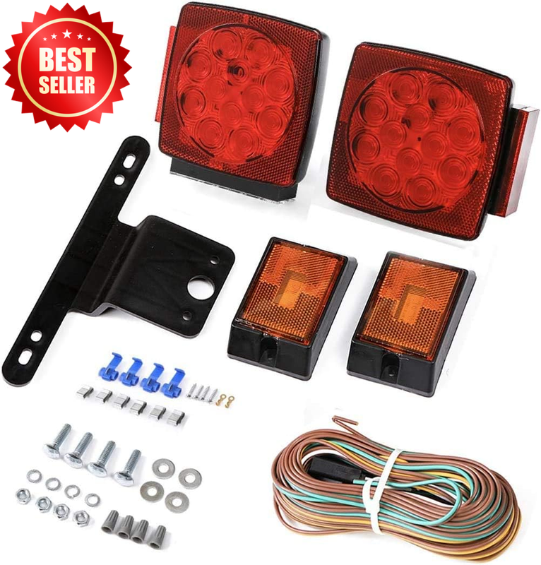 50520 12V LED Compact Submersible Trailer Light Kit for Vehicles under 80 Inches