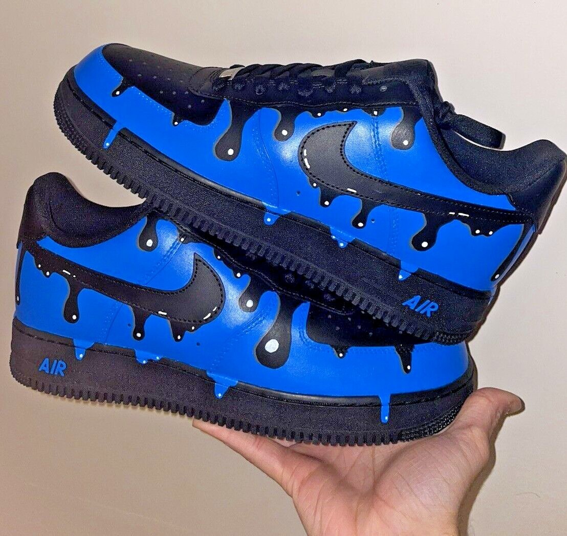 blue and white air max