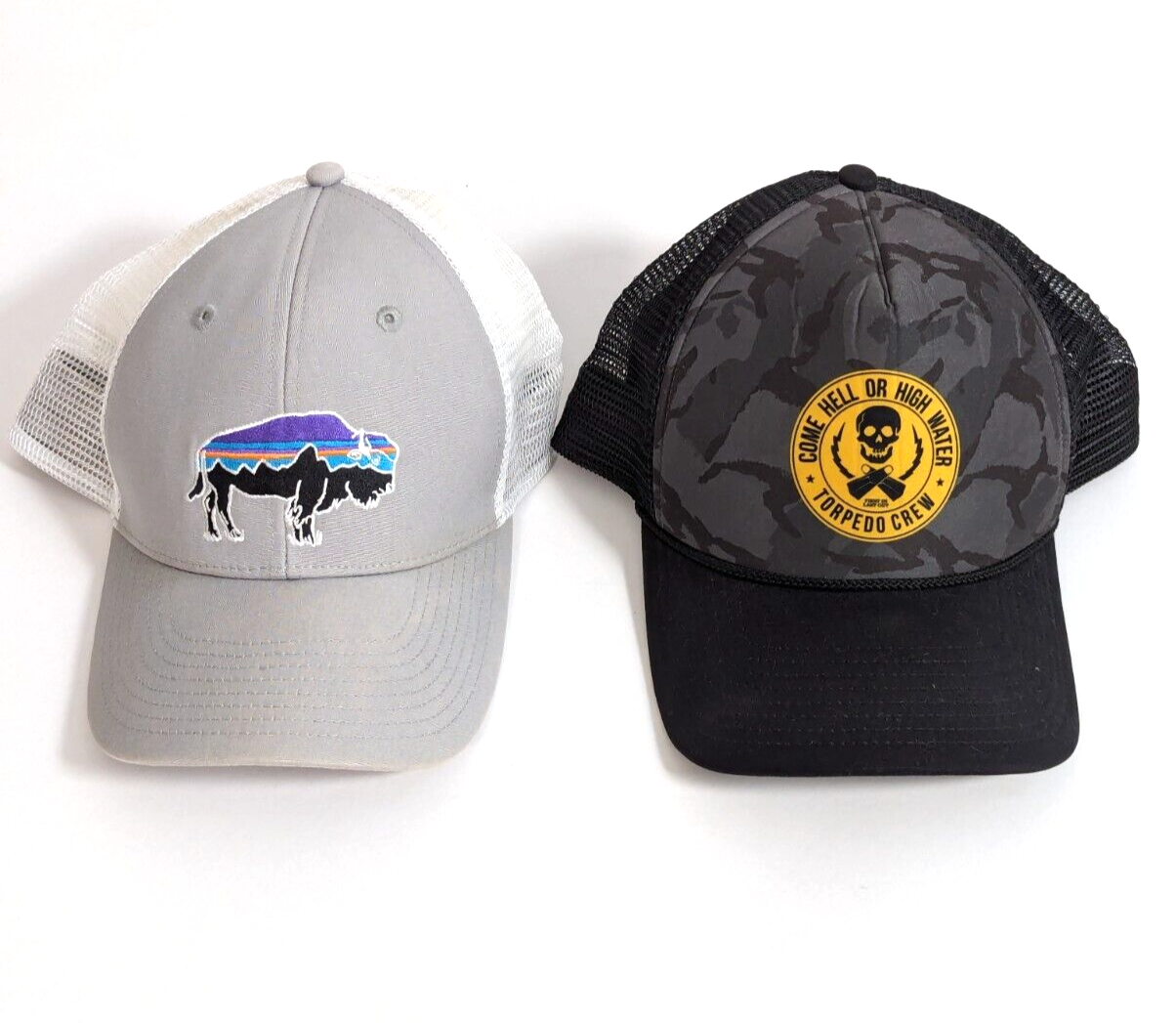 Patagonia Lot of 2 Trucker Hats - Fitz Roy Bison Patch
