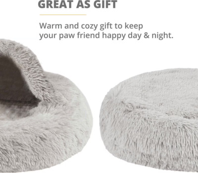 Plush Dog Cat Pet Sleeping Bed Anti-Slip Kennel Puppy Cave Warm Nest Super Soft