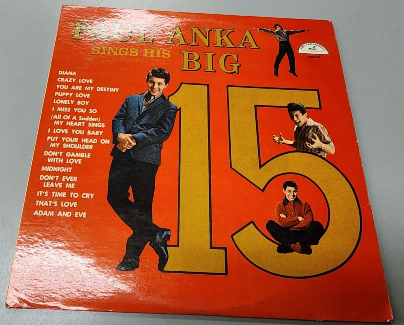 PAUL ANKA Sings His Big 15 ABC-PARAMOUNT MONO-ABC-323 VINYL