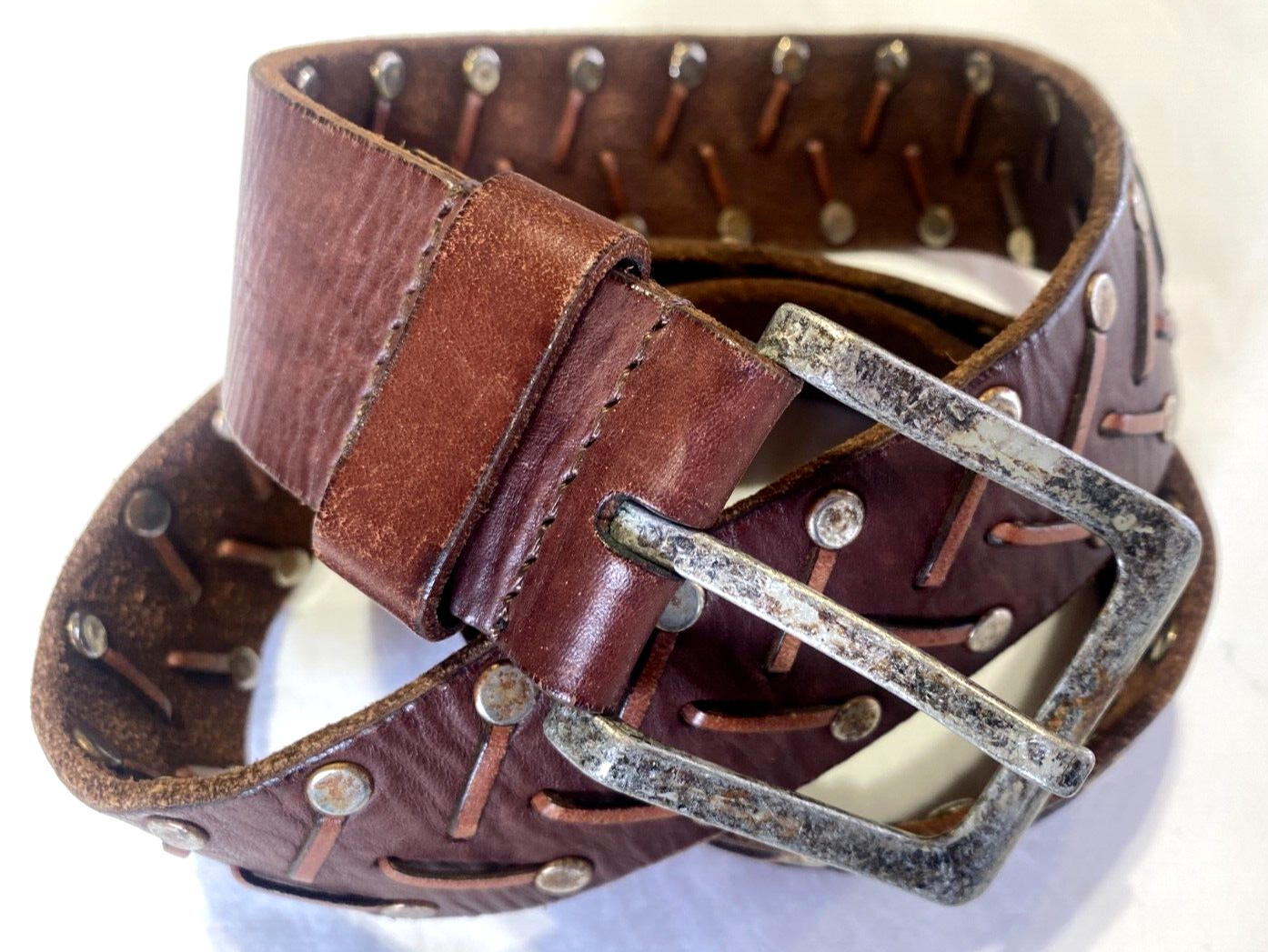 VTG Diesel Black Gold Brown Woven Cognac Leather Studs Belt Buckled 40 inches | eBay VTG Diesel Black Gold Brown Woven Cognac Leather Studs Belt Buckled 40 inches | eBay