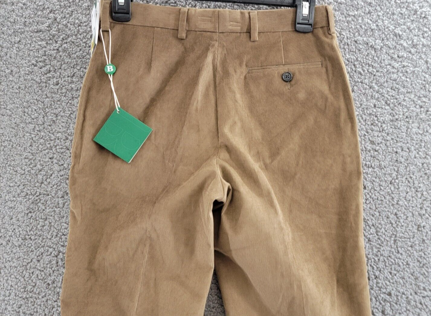 Brooks Brothers Classic-Fit Stretch Corduroy Dress Pants Boys 16R Sand Zip Up - Picture 14 of 17