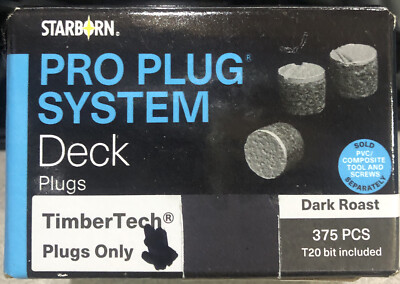 Starborn Pro Plugs for TimberTech DARK ROAST Decking - 375 Count