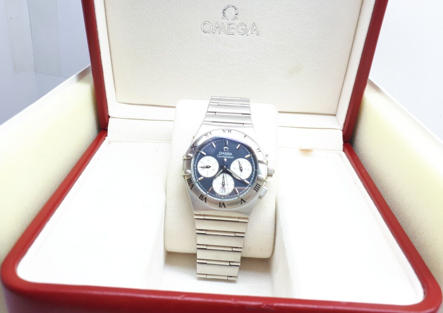 OMEGA Constellation 箱 OMEGA CONSTELLATION CHRONOGRAPH SS REF. 386.1201 WRIST WATCH