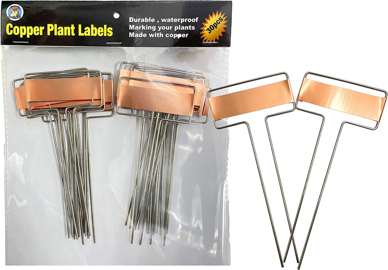 Garden Stake Copper Plate Metal Plant Labels Tags Reusable Gardening Markers
