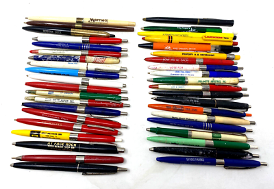 Lot Of 31 Vintage Ball Point Pens Advertisement Salesman Samples