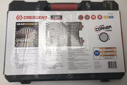 NEW CTKGW85MPN Crescent Gearwrench 3/8 In Metric and SAE 6/12 Socket Wrench Set