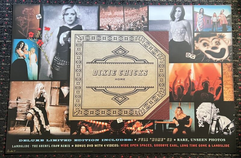 DIXIE CHICKS 24x36 Home Columbia 2002 promo poster record store display country 